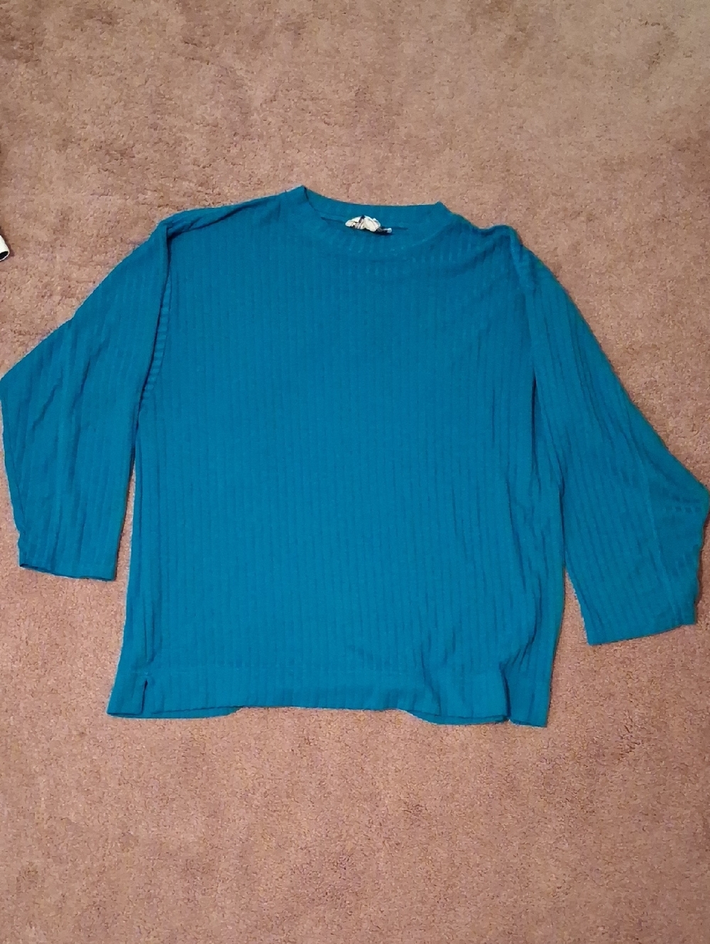 Forenza Teal Ribbed Knit Top